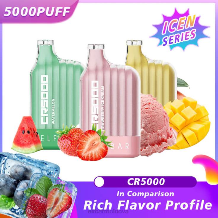 ELFBAR Best Flavor Disposable Vape CR5000 Ice Series Peach Ice 8D8V20