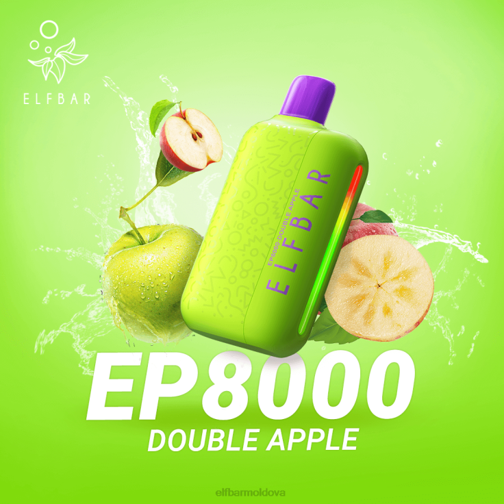 ELFBAR Disposable Vape New EP8000 Puffs Double Apple 8D8V72