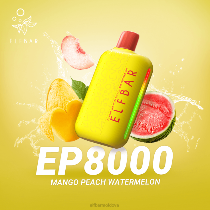ELFBAR Disposable Vape New EP8000 Puffs Mango Peach Watermelon 8D8V71