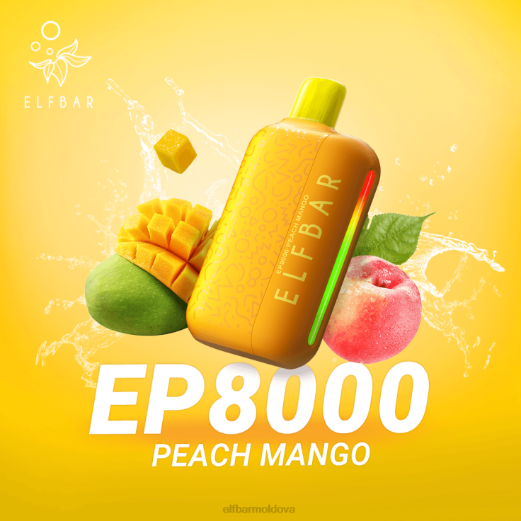 ELFBAR Disposable Vape New EP8000 Puffs Peach Mango 8D8V74
