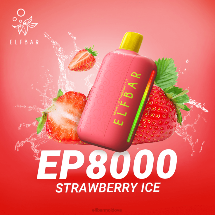 ELFBAR Disposable Vape New EP8000 Puffs Strawberry Ice 8D8V76
