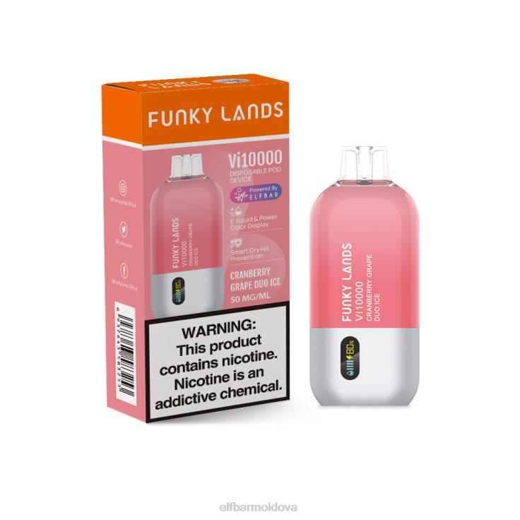 ELFBAR Funky Lands Best Flavor Disposable Vape Vi10000 Grape Series Aloe Grape 8D8V149