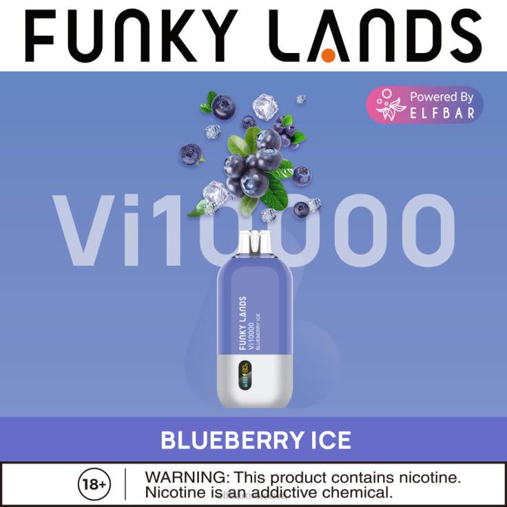 ELFBAR Funky Lands Best Flavor Disposable Vape Vi10000 Iced Series Blueberry Ice 8D8V151
