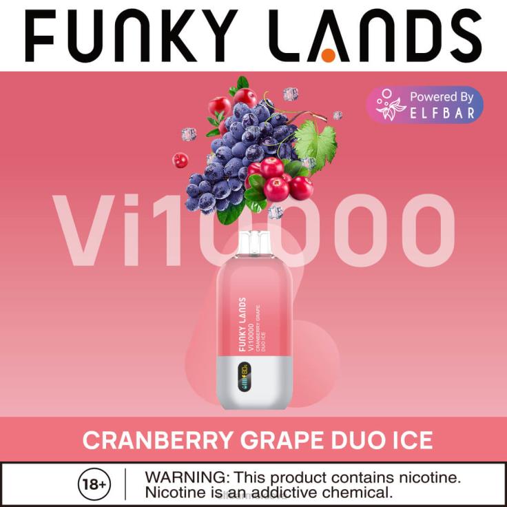 ELFBAR Funky Lands Best Flavor Disposable Vape Vi10000 Iced Series Blueberry Ice 8D8V151