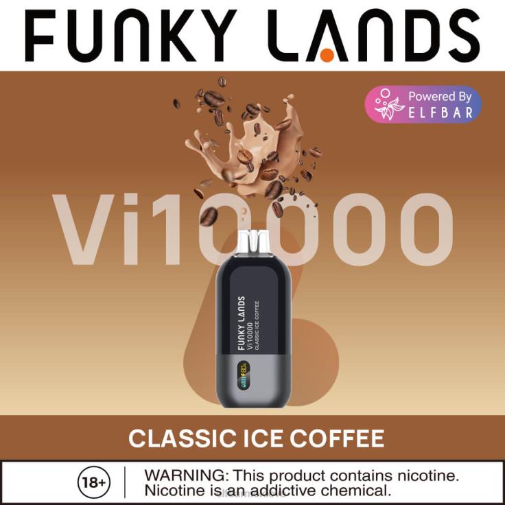 ELFBAR Funky Lands Best Flavor Disposable Vape Vi10000 Iced Series Classic Ice Coffee 8D8V155