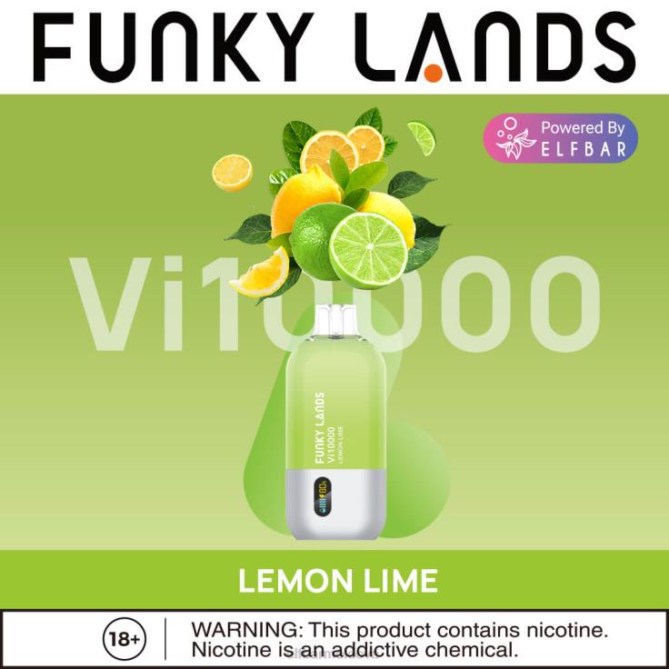 ELFBAR Funky Lands Best Flavor Disposable Vape Vi10000 Iced Series Lemon Lime 8D8V153