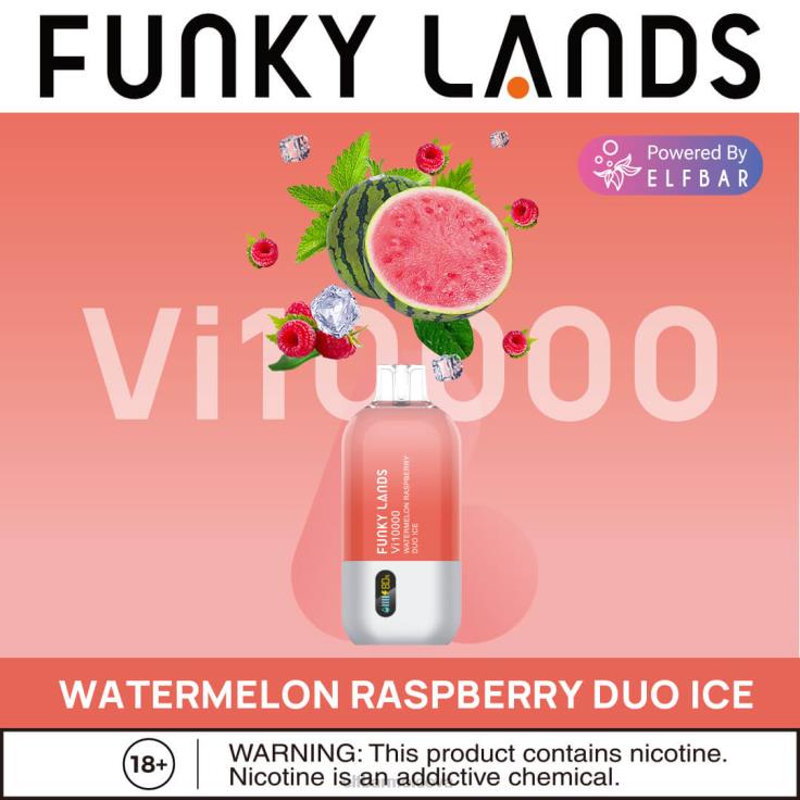 ELFBAR Funky Lands Best Flavor Disposable Vape Vi10000 Iced Series Watermelon Raspberry Duo Ice 8D8V152