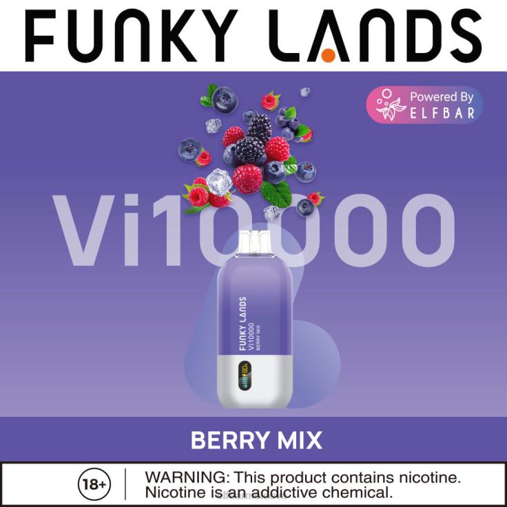 ELFBAR Funky Lands Disposable Vape Vi10000 Puffs Berry Mix 8D8V159