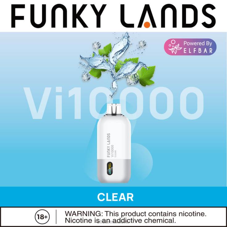 ELFBAR Funky Lands Disposable Vape Vi10000 Puffs Clear 8D8V169