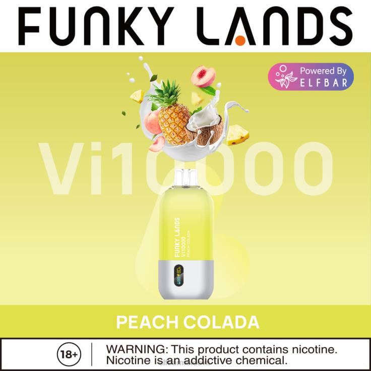 ELFBAR Funky Lands Disposable Vape Vi10000 Puffs Peach Colada 8D8V162