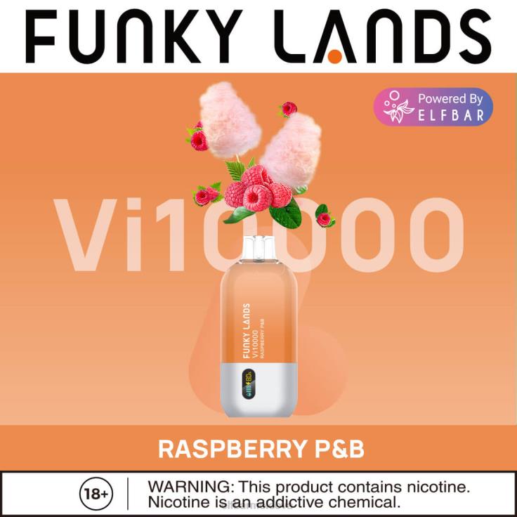 ELFBAR Funky Lands Disposable Vape Vi10000 Puffs Raspberry P&B 8D8V167