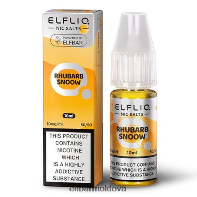 XZ6N171 ELFBAR ElfLiq Nic Salts - Rhubarb Snoow - 10ml-10 mg/ml