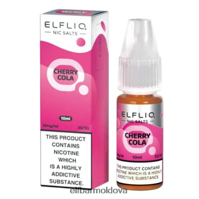 XZ6N196 ELFBAR ElfLiq Nic Salts - Cherry Cola - 10ml-10 mg/ml