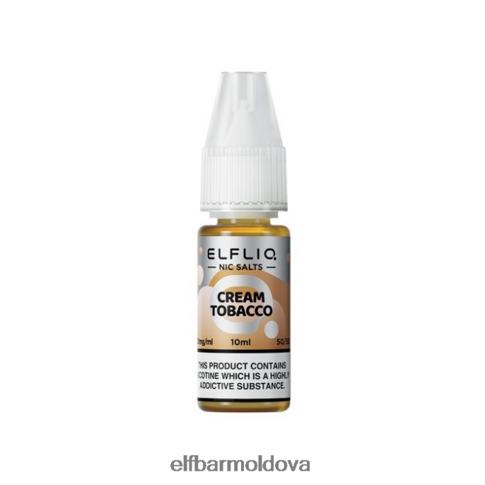XZ6N211 ELFBAR ELFLIQ Cream Tobacco Nic Salts -10ml-10 mg/ml