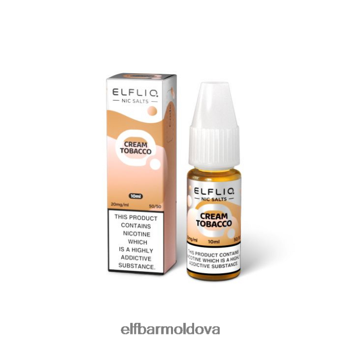 XZ6N212 ELFBAR ELFLIQ Cream Tobacco Nic Salts -10ml-20 mg/ml
