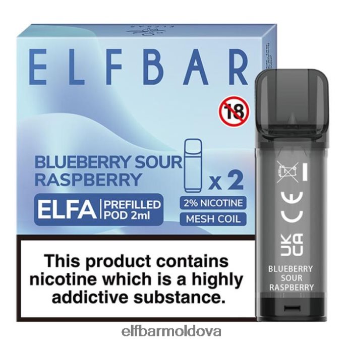 Blueberry XZ6N106 ELFBAR Elfa Pre-Filled Pod - 2ml - 20mg (2 Pack)