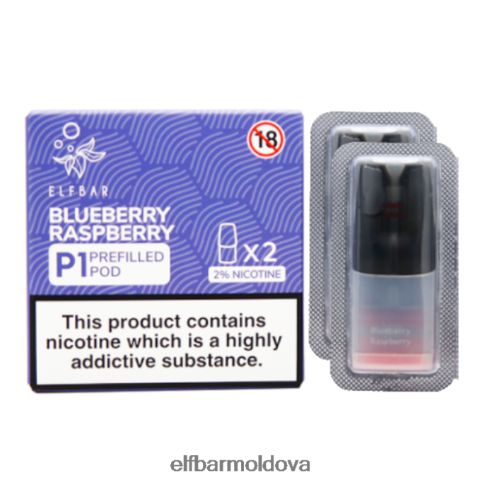 Blueberry XZ6N144 ELFBAR Mate 500 P1 Pre-Filled Pods - 20mg (2 Pack)