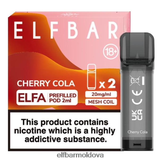 Cherry Cola XZ6N113 ELFBAR Elfa Pre-Filled Pod - 2ml - 20mg (2 Pack)