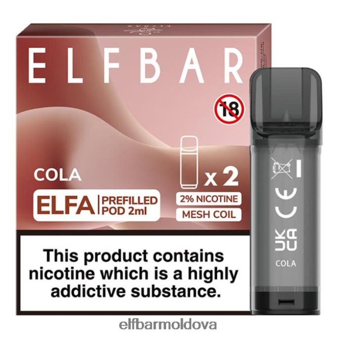 Cola XZ6N109 ELFBAR Elfa Pre-Filled Pod - 2ml - 20mg (2 Pack)