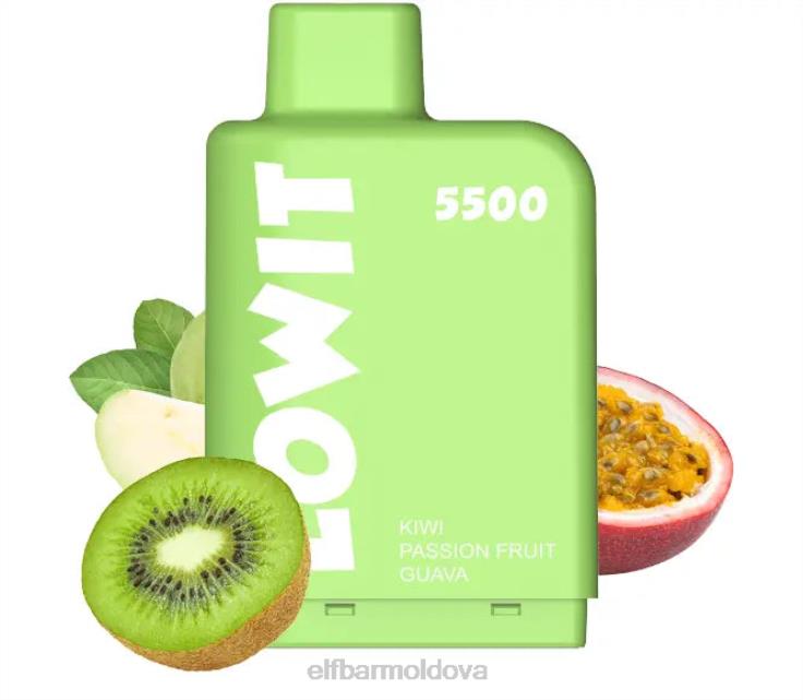 ELFBAR Prefilled Pod LOWIT 5500 Puffs 2%Nic Kiwi Passion Fruit Guava 8D8V139