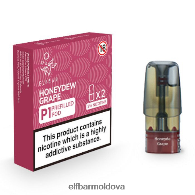 Honeydew Grape XZ6N163 ELFBAR Mate 500 P1 Pre-Filled Pods - 20mg (2 Pack)