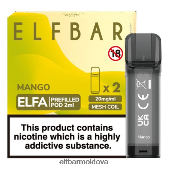 Mango XZ6N118 ELFBAR Elfa Pre-Filled Pod - 2ml - 20mg (2 Pack)