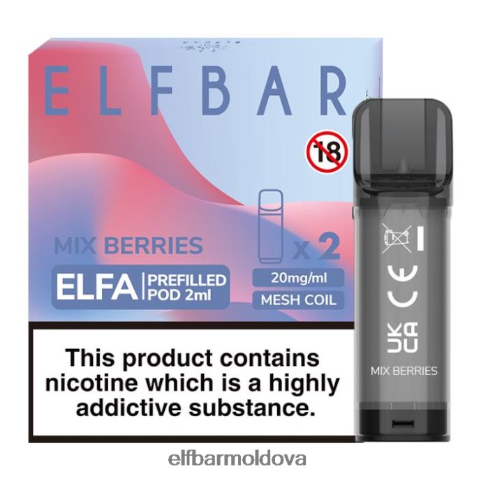 Mix Berries XZ6N132 ELFBAR Elfa Pre-Filled Pod - 2ml - 20mg (2 Pack)