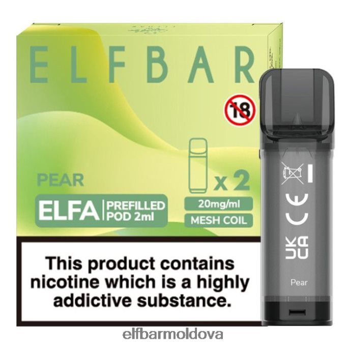Pear XZ6N123 ELFBAR Elfa Pre-Filled Pod - 2ml - 20mg (2 Pack)