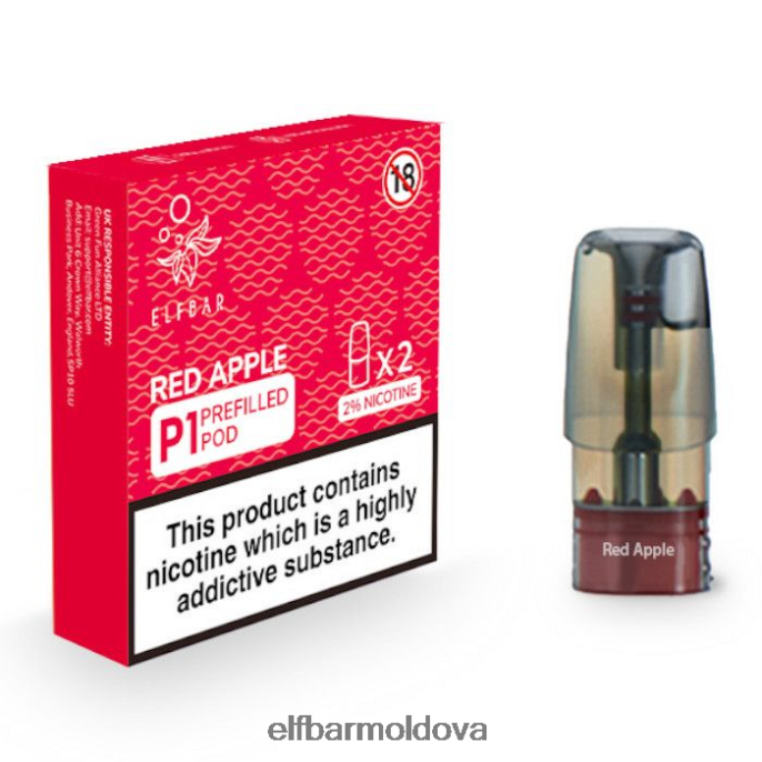 Red Apple XZ6N161 ELFBAR Mate 500 P1 Pre-Filled Pods - 20mg (2 Pack)