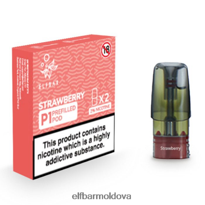 Strawberry XZ6N146 ELFBAR Mate 500 P1 Pre-Filled Pods - 20mg (2 Pack)